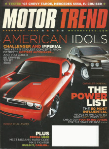 MOTOR TREND 2006 FEB - CHALLENGER, IMPERIAL, SRT-8